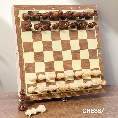 实木国际象棋磁性小学生西洋棋5+