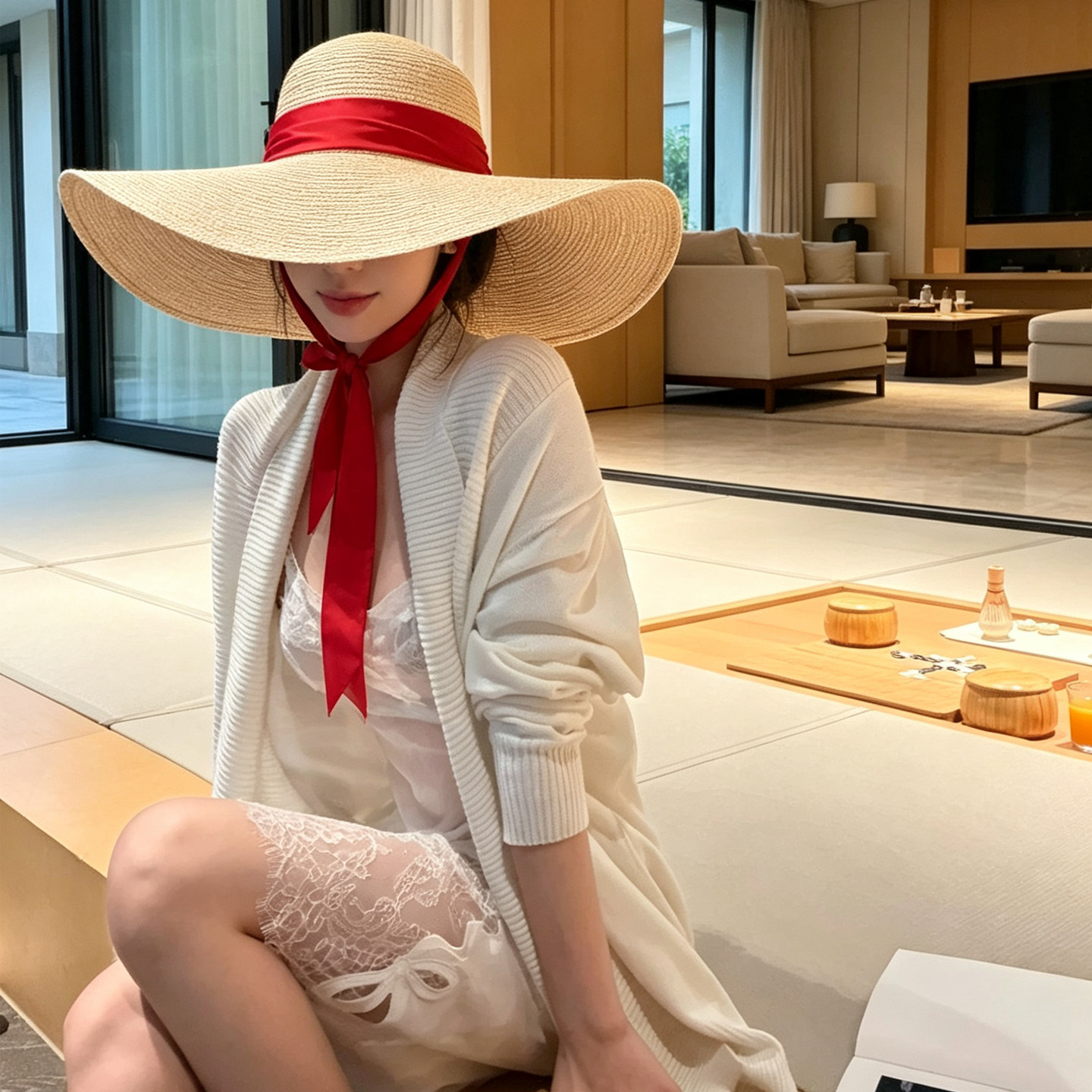秋冬品质高级感慵懒浴袍式针织开衫系带收腰V领宽松显瘦通勤毛衣