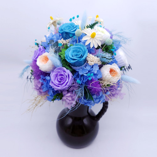 莫奈花园永生花进口奥斯汀玫瑰