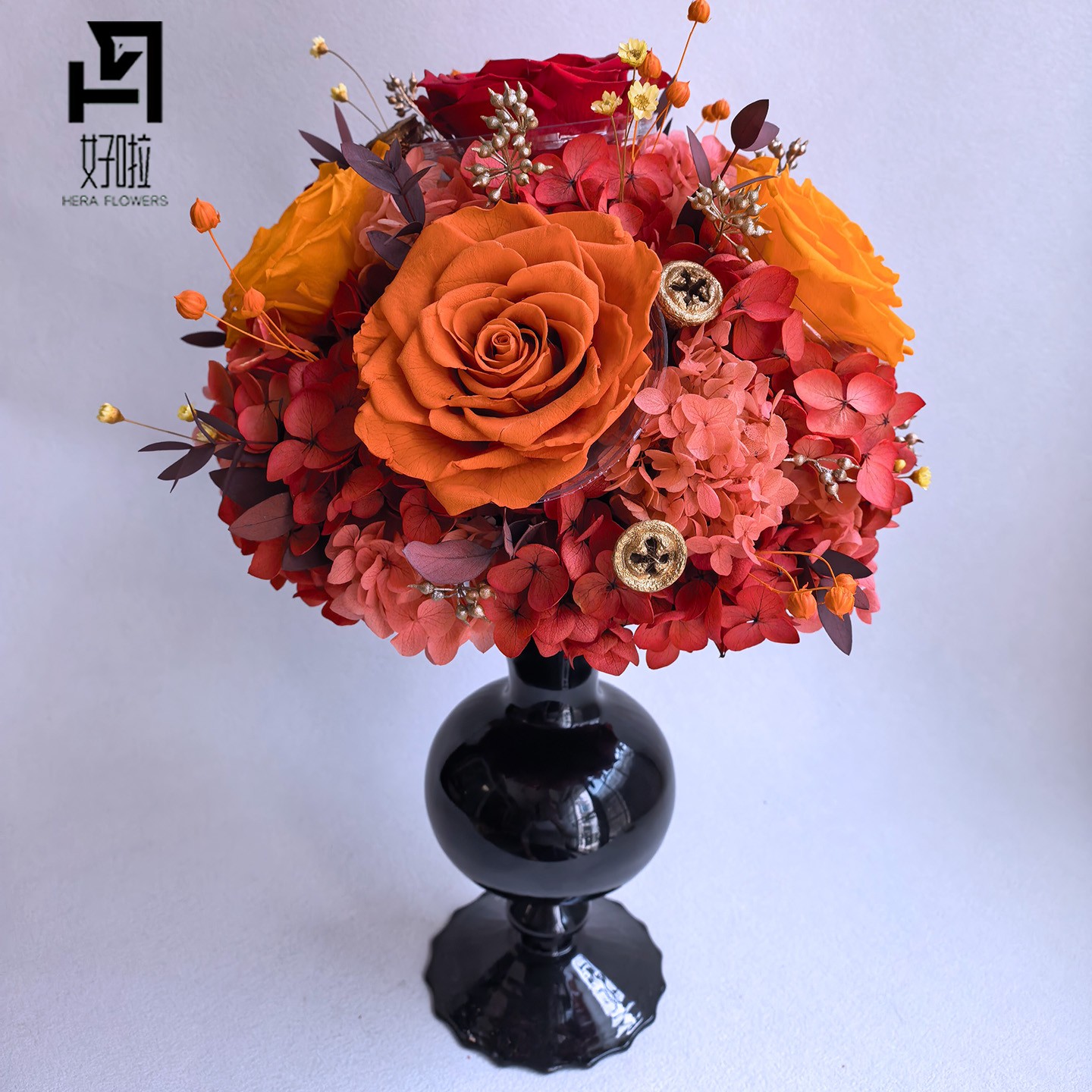 好啦永生花新娘手捧花成品