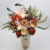 南非进口天然干花大花束永生花真花手捧花班克木北欧客厅软装 饰 装