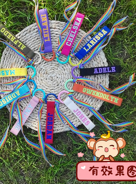 name tag 小红书定制刺绣名字条儿童书包水杯挂件 韩国ins推荐