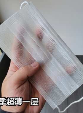 夏季超薄款一单层无纺布一次性口罩戴眼镜不起雾透气白黑蓝色男女