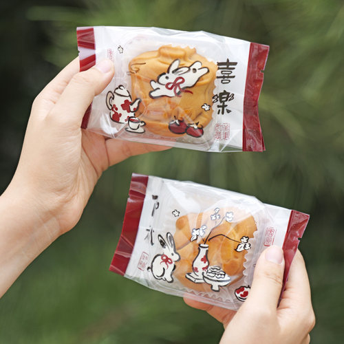中秋月饼卡通印花透明包装袋