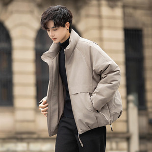 高端轻薄羽绒服男款冬季2025新款高级感短款加厚男装冬装男士