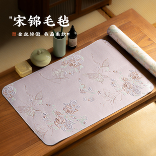 梅林笔庄锦缎毛毡垫桌垫国画专用书画小学生初学者写毛笔字毛毡垫