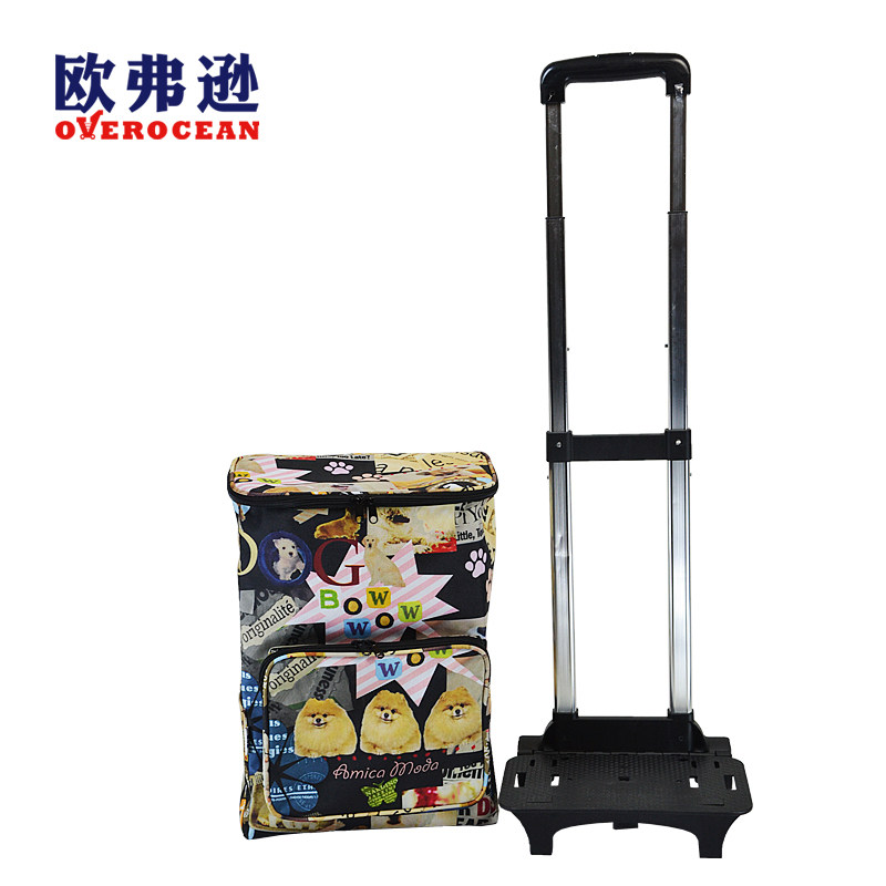 铝合金伸缩拉杆平板支撑买菜车