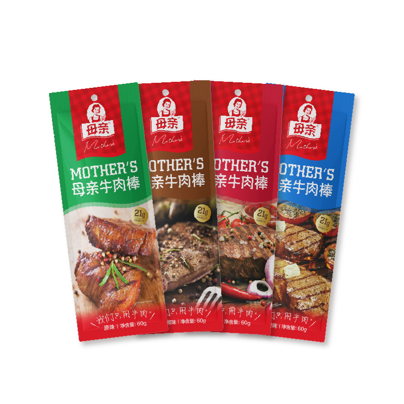 【小番茄专链】母亲西式生烤牛肉棒60g袋装办公休闲零食运动代餐