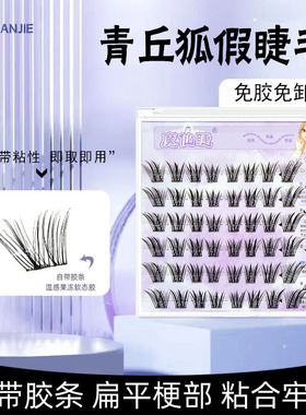 免胶假睫毛青丘狐浓密自然上镜仿真便携装网红新款学生