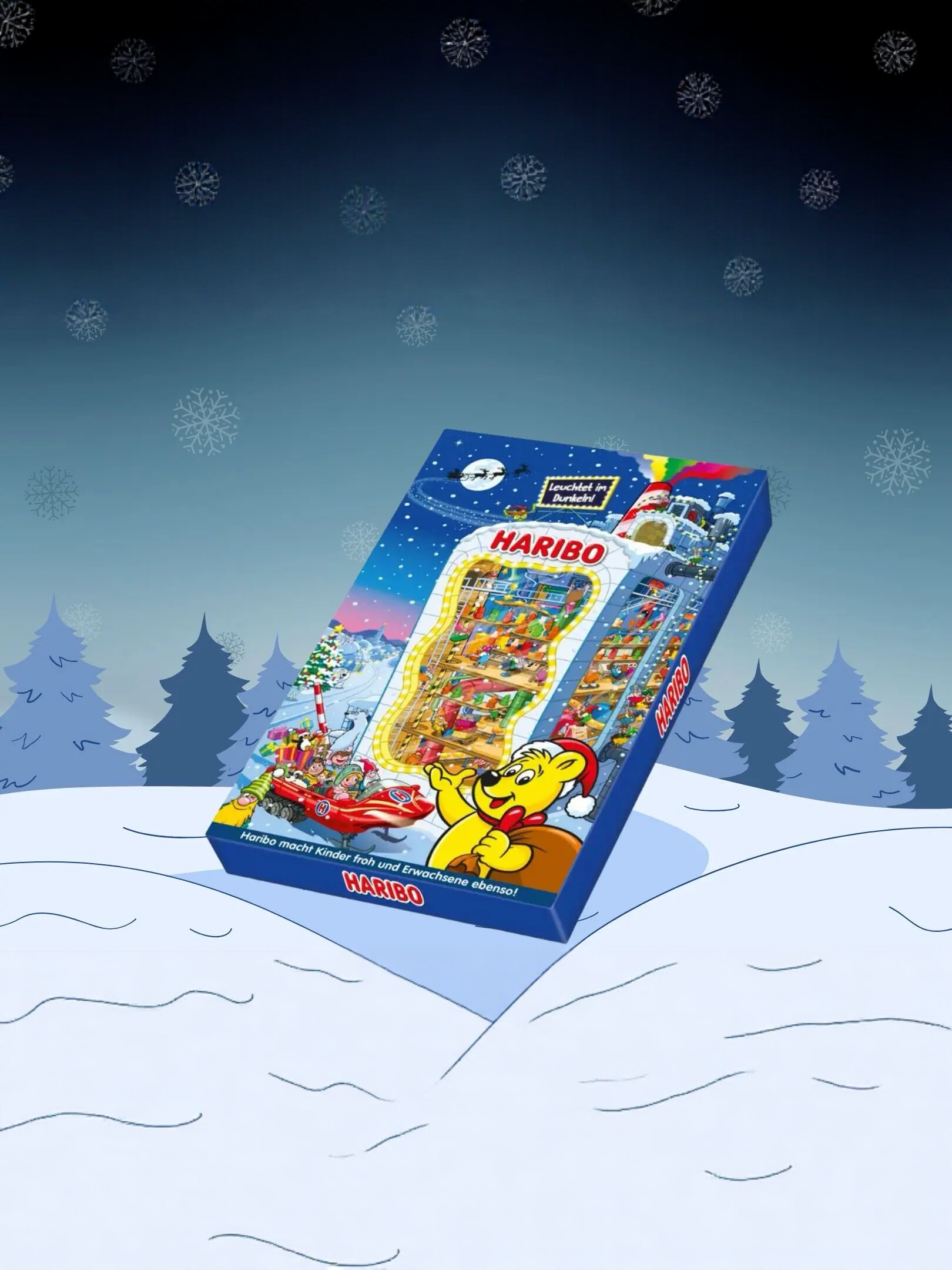 德国哈瑞宝Haribo2025限定日历24格盲盒节日惊喜礼物圣诞新年倒数