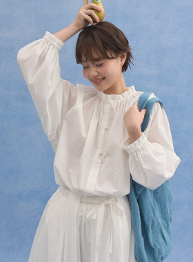 【YUXI严选】早春韩系氛围感木耳边韩国博主同款店主自留款小衫