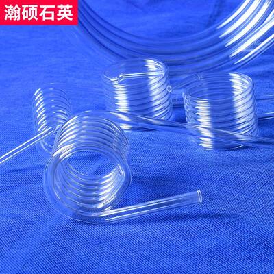 耐高温耐腐蚀石英玻璃螺旋管U形管异形加热管实验室仪器内外螺纹