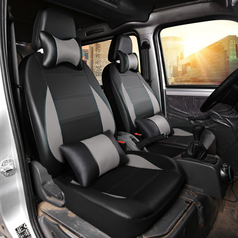 面包车金杯前排坐套金杯海星t22t32t52小海狮五座座套全皮夏四季