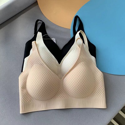 舒适有型 秋季新品3D螺纹支撑内衣女士无痕聚拢无钢圈文胸