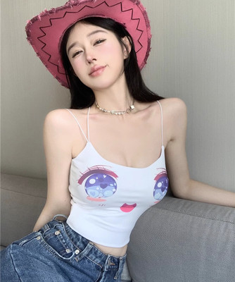 甜辣妹性感吊带小背心女