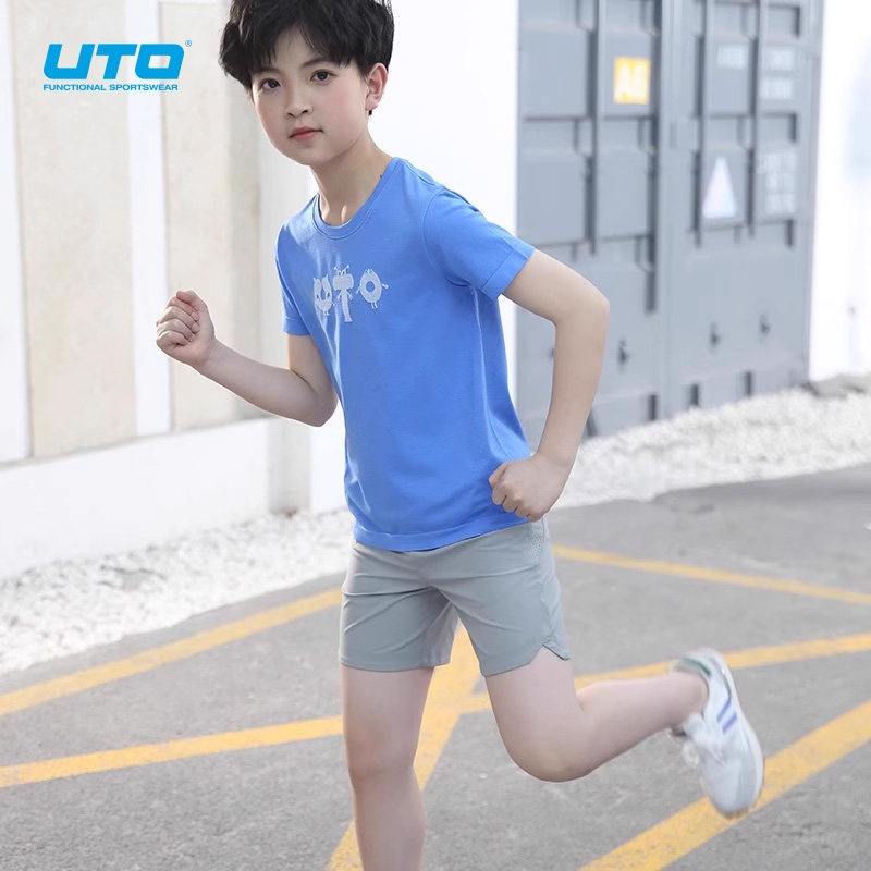 UTO悠途男童运动短裤快干排汗吸湿透气大童5分裤夏季外穿沙滩裤