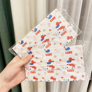 时尚可爱卡通印花hellokitty凯蒂透气口罩时尚网红透气款独立包装