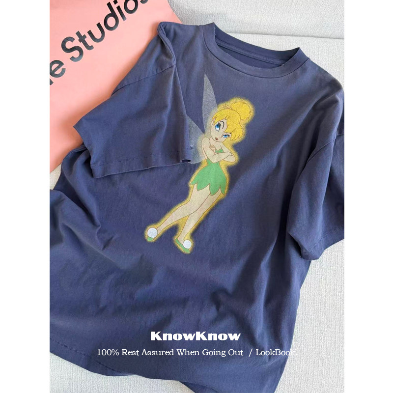 KnowKnow Closet. | 只做对版 小精灵图案字母圆领短袖T恤上衣女