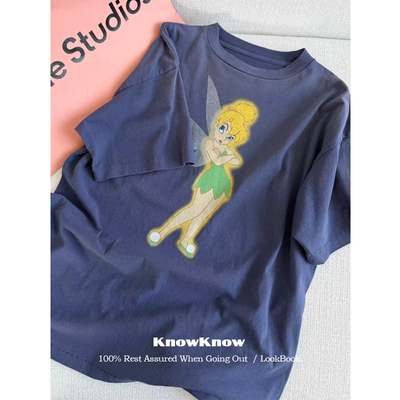 KnowKnow Closet. | 只做对版 小精灵图案字母圆领短袖T恤上衣女
