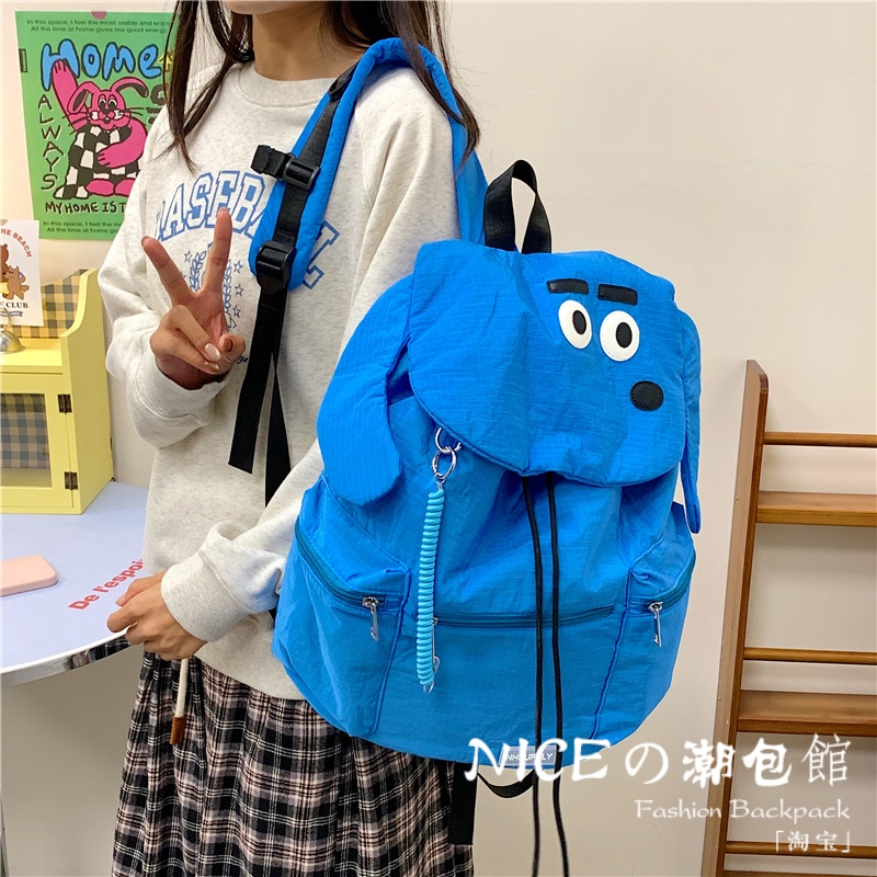 日系新款腊肠狗大容量双肩包