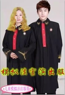 法袍演出服新款律师袍男女同款模拟法庭全套道具人民陪审公诉法槌