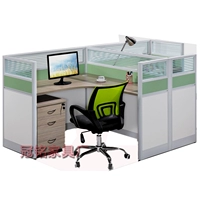 Màn hình kết hợp bàn hai người hiện đại tối giản nội thất phân vùng đôi boong vị trí làm việc bàn máy tính - Nội thất văn phòng bàn chữ k