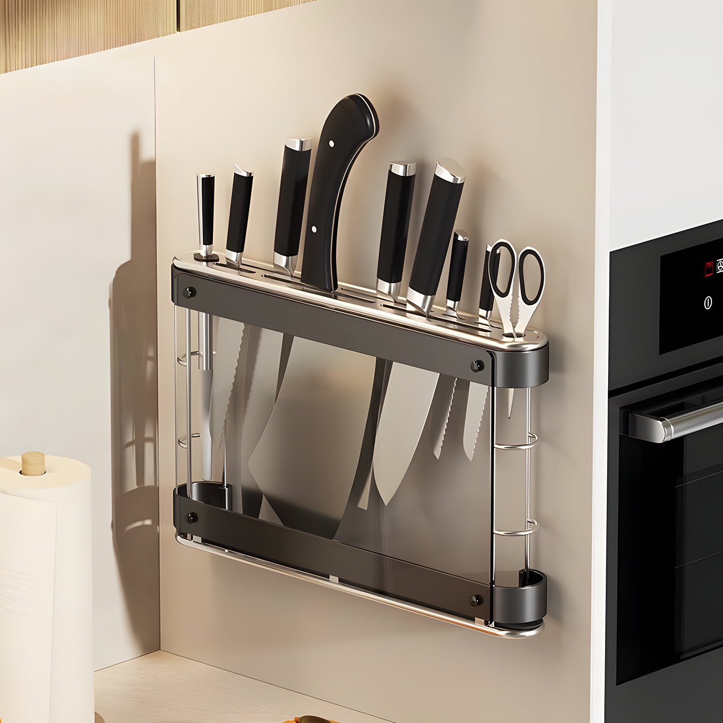 不銹鋼廚房壁掛式刀架