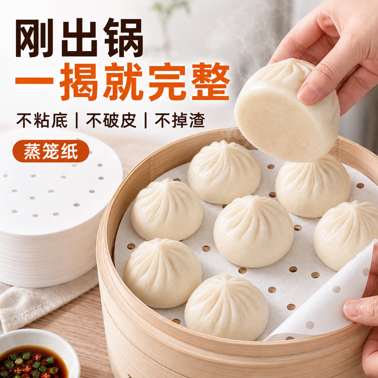 食品级专用蒸笼纸不粘蒸包子馒头图片
