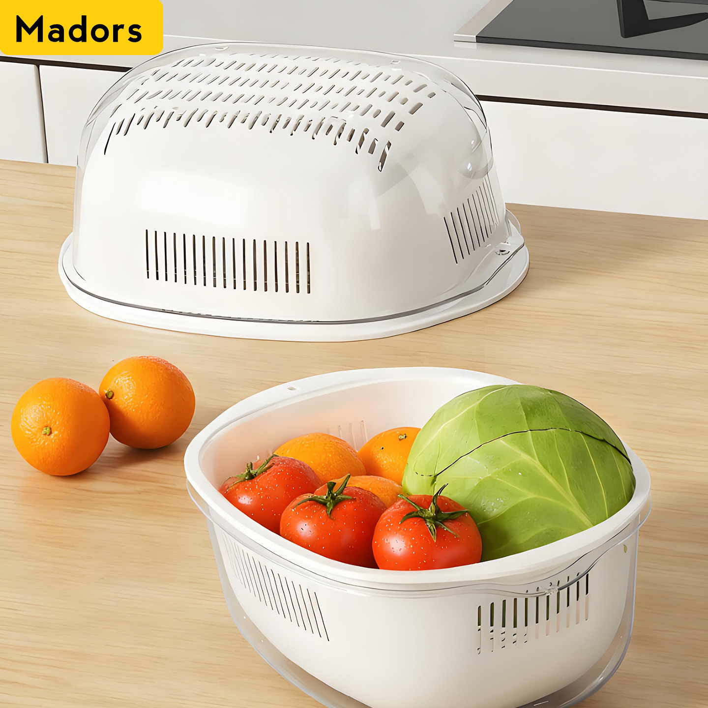 双层食用级环保加厚水果盘沥水篮
