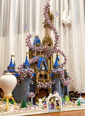 适用乐高43222迪士尼城堡积木改装拓展包樱花庄园收藏礼物