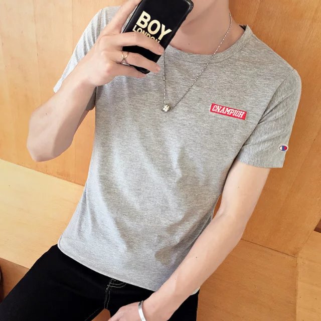 清凉短袖年轻男人t恤夏天男士半袖丅25-30-35-40岁成年人便宜衣服