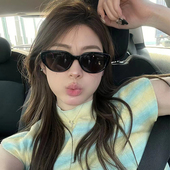 网红复古猫眼墨镜辣妹嘻哈凹造型眼镜个性 显瘦遮阳太阳镜防紫外线