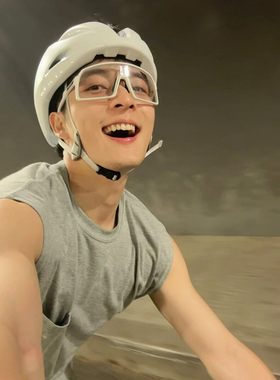 连体白色大框骑行眼镜防风变色夜骑男女户外运动防紫外线太阳镜潮