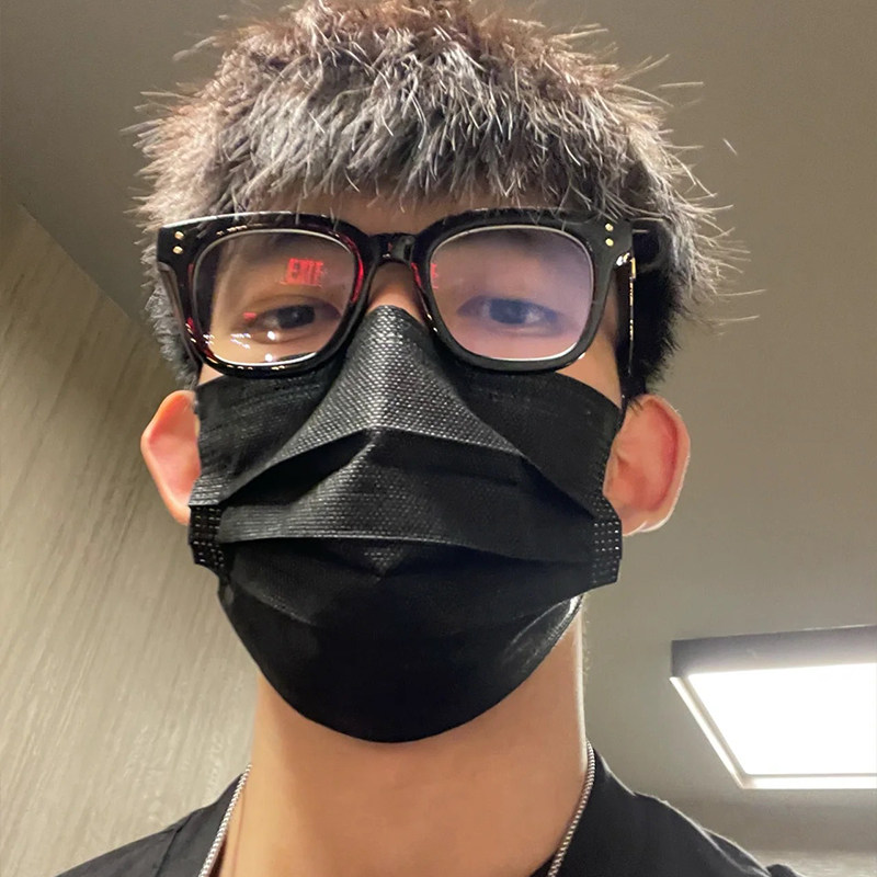 素颜黑框眼镜男潮ins网红大脸显瘦防辐射平光近视眼镜框镜架韩版