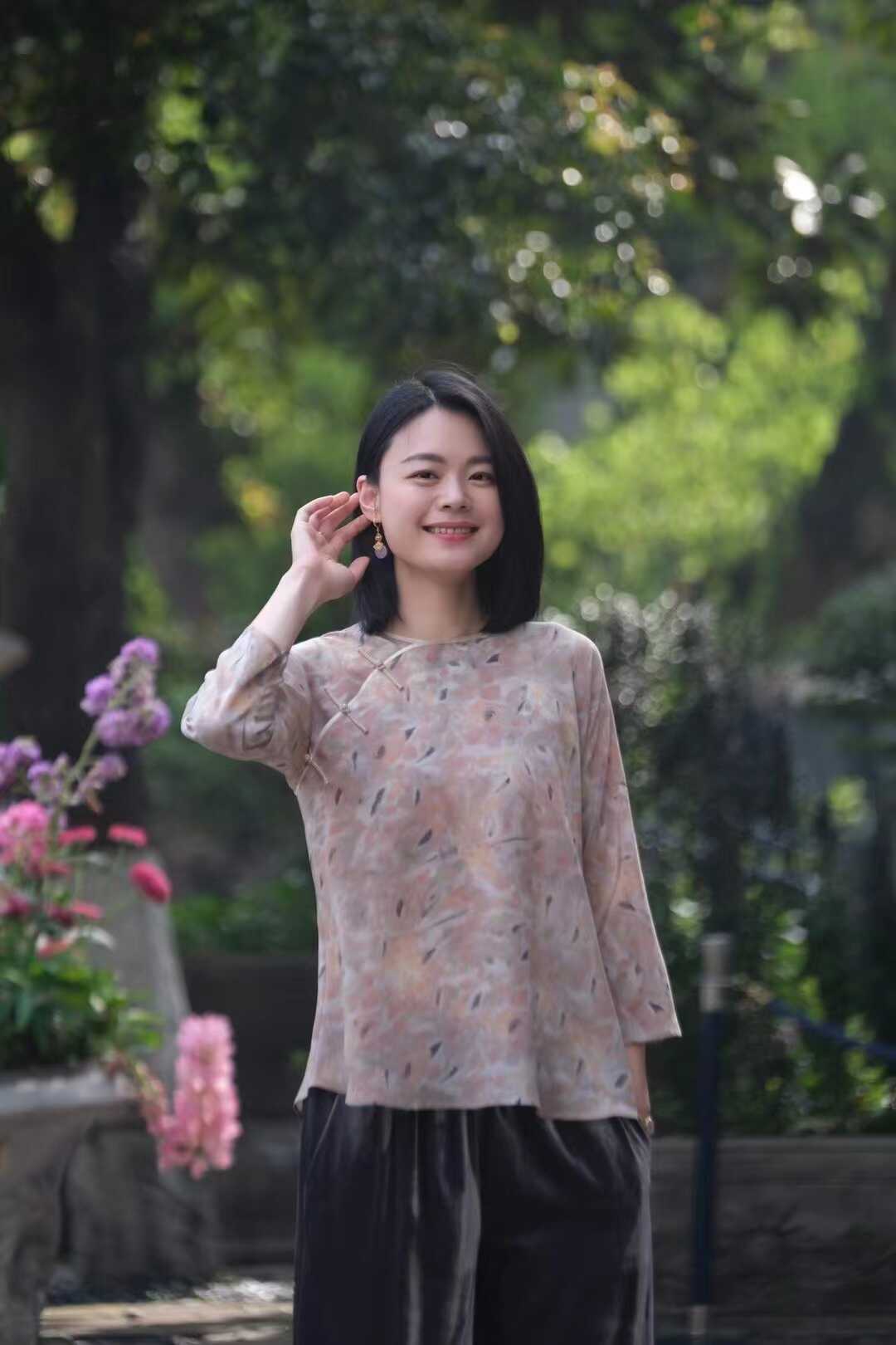 上衣桑蚕丝新中式2024