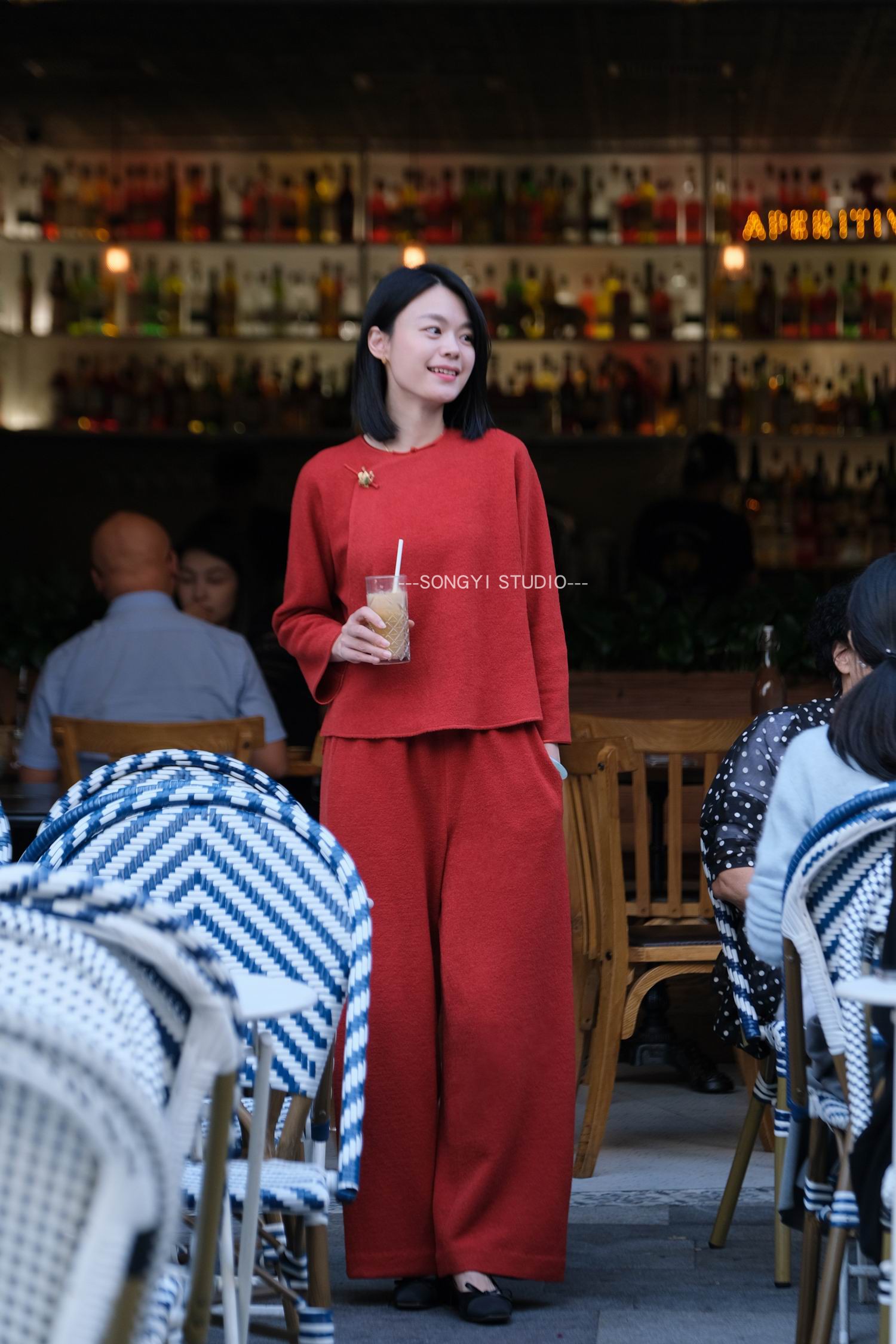 羊毛混纺2023年简洁新中式套装