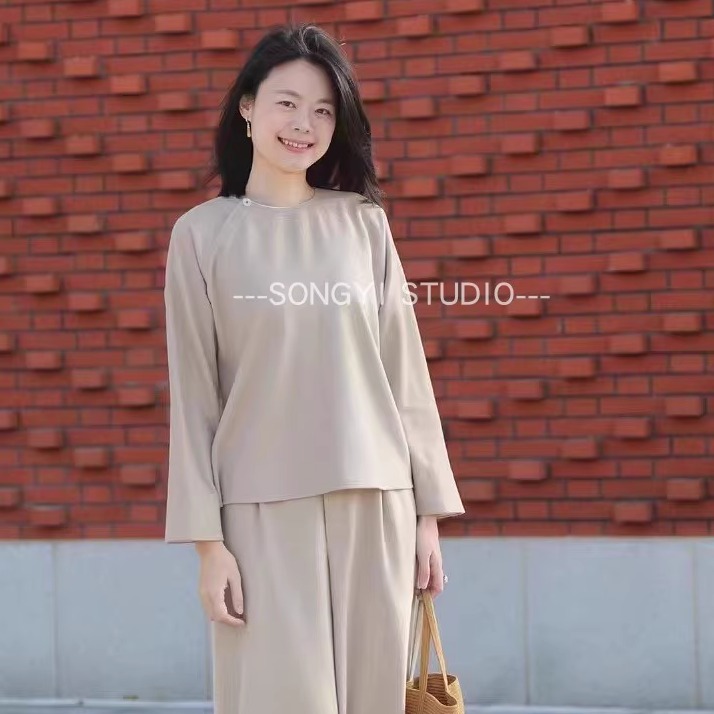 SONGYI新中式羊绒混纺春百搭套装