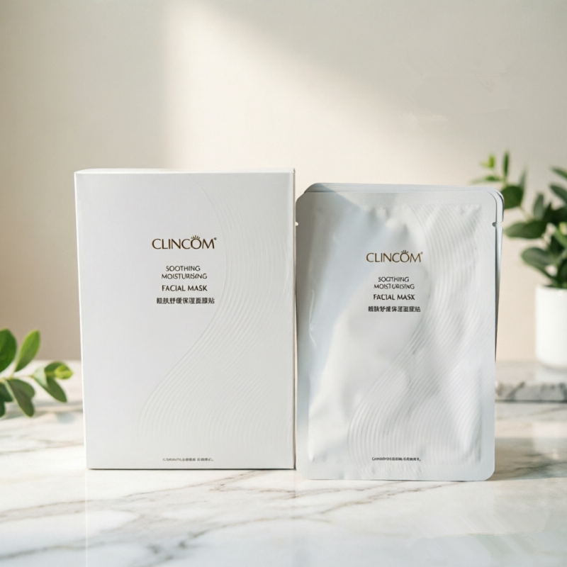 CLINCOM倩蔻靓肤舒缓保湿面膜贴1盒10贴补水水润嫩滑女士