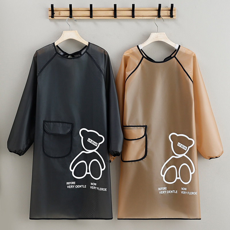 TPU防水防油长袖围裙罩衣男女免洗家用厨房做饭餐饮水产工作服,家庭/个人清洁工具,围裙,淘宝优惠券,粉丝福利购,淘宝优惠卷