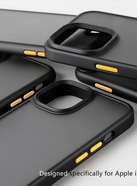 适用苹果iPhone16手机壳撞色15新款14软XsMax肤感磨砂7/8Plus硅胶XR全包12简约男女11防摔13ProMax独立按键SE