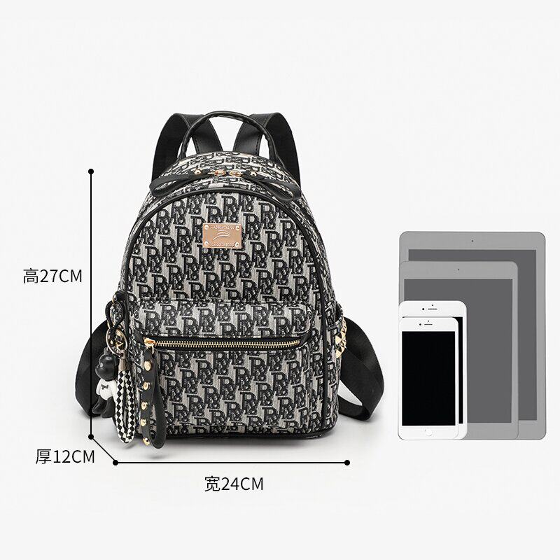 BACKPACK WOMENS SMALL BAG SUMMER 2024 NEW FASHION VERSATILE CASUAL STUDENT SCHOOLBAG SOFT LEATHER 2023 BACKPACK WOMENS BACKPACK