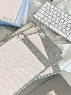 pupuhome【圆兔与pupu】B5双面原创拍纸本学习纸兔子猫咪便签本