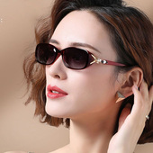 2025新款 太阳镜女士狐狸头镶钻网红小框墨镜时尚 优雅防紫外线眼镜