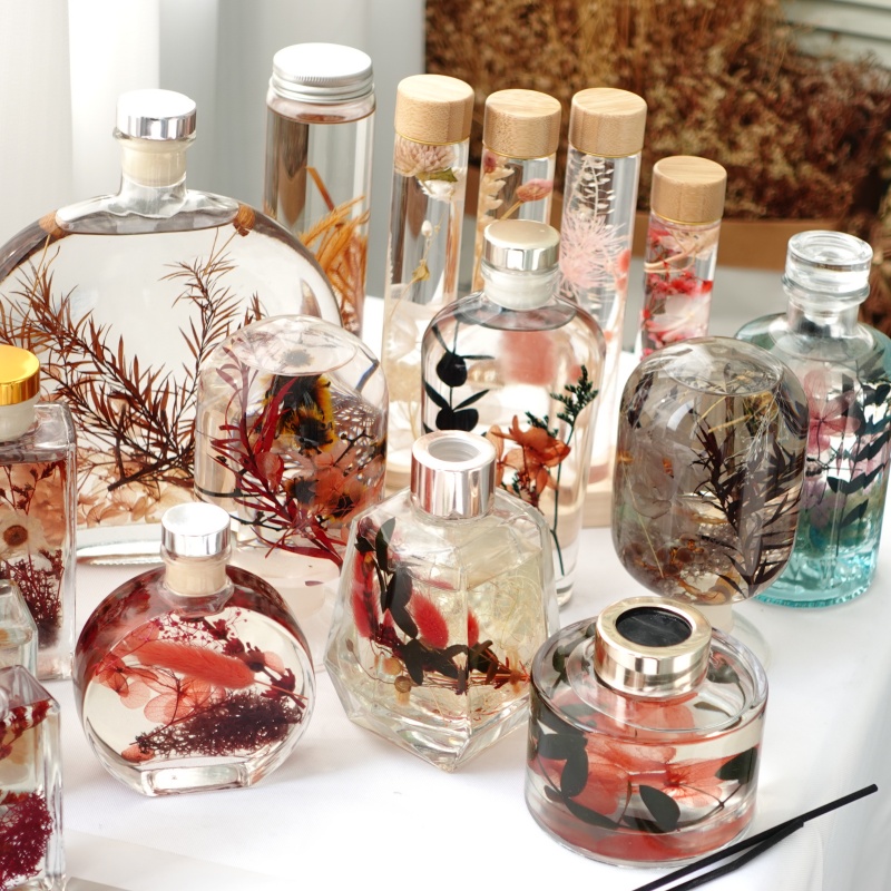 永生浮油花diy材料玻璃瓶干花植物标本保鲜油矿物油无火香薰空瓶