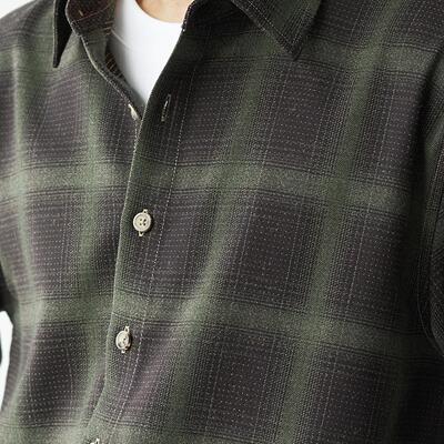 Liberty Kostume 秋季长袖宽松休闲格子衬衫男