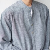 衬衫 Liberty Kostume 立领国风衬衣气质灰色学生休闲通勤男女