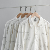 长袖 Liberty 宽松百搭线条涂鸦春秋男女 福利 衬衫 Kostume 断码