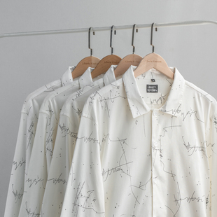 Liberty Kostume 断码福利 衬衫长袖宽松百搭线条涂鸦春秋男女