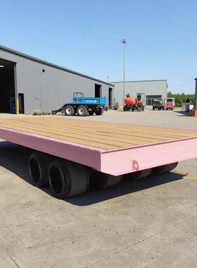 蓝色方管平板小推车85T物流仓储搬运车