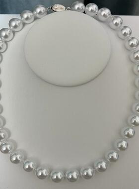 925银澳白珍珠项链女消失的她倪妮同款珍珠澳白锁骨链礼物打结款